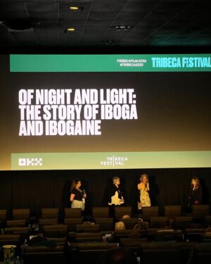 Kelly Noonan Instagram - I am so honored and proud to be a part of the powerful documentary, Of Night and Light: The Story of Iboga and Ibogaine, directed by the brilliant @lucywalkerfilm that premiered at the Tribeca Festival last night. Stanford University just completed a study on Ibogaine and the incredible healing effects it has on the human brain and psyche, including the potential to heal opioid and other chemical addictions, PTSD, depression and more.  That study is just one of the masterfully woven  storylines in this extremely impactful doc. This film is so important, hopeful, and healing on many levels and I cannot wait for you all to see it. And a special shout out to my friend @maxrosinski who came out to support! (ZAVA! 😜) #documentary #healing #veterans  #plantmedicine #nature #intelligence #science #grateful #heal #ptsd #depression #anxiety #addiction #tribecafilmfestival #mentalhealth #femalefilmmaker