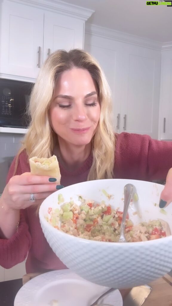 Kelly Kruger Instagram - Lunch Idea!! Using leftovers to whip up yummy lunches. I love making chicken salads because you can add a bunch of veggies that u don’t realize are in there and just add to the salad. Making little wraps is great for you or your kids and the sauerkraut!! We personally love it in sandwiches sand here are some benefits : Loaded with probiotics and K2 High in vitamin C May have anti carcinogenic properties Anti inflammatory Certain lactic acid bacteria in sauerkraut produce conjugated linoleic acid. Animal studiesTrusted Source suggest this bacteria may help protect against cancer and atherosclerosis. Atherosclerosis happens when the arteries narrow and harden due to plaque buildup. Will you be making these chicken wraps? Measure with your heart! Chicken chopped up Cucumber Pickles Tomato Peppers. Mayo / mustard Mix everything together and eat as is, with chips or scoop onto sandwich or tortilla and make a wrap or sandwich. #lunch #lumchideas #chickenwrap #chicken #recipe