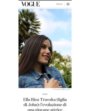 Kelly Preston Instagram - My stunning daughter @EllaTravolta in @ItalianVogue. I couldn’t be more proud of you my sweetest girl ♥️
