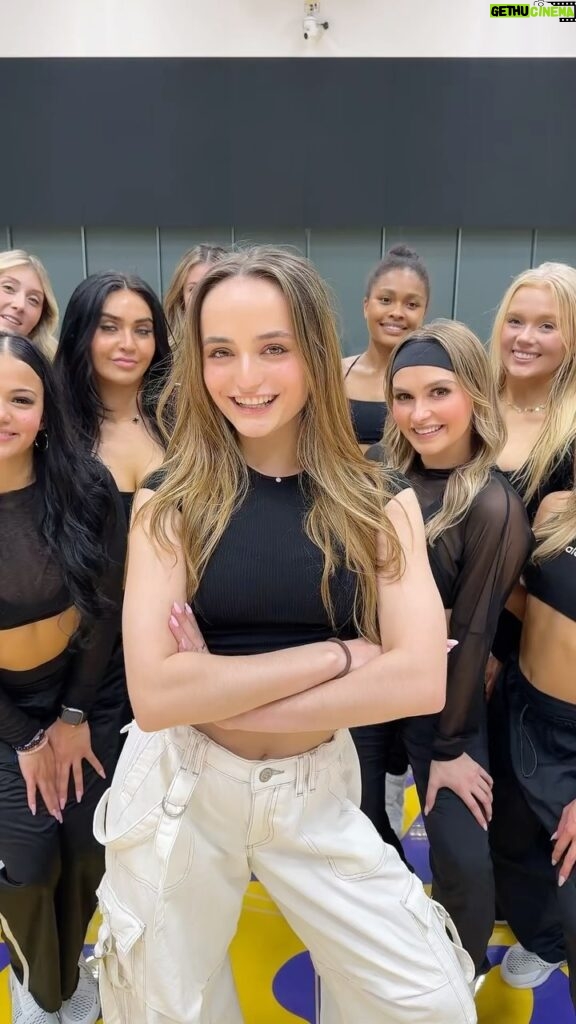 Kelly Sweeney Instagram - okay guys, we’re back. another #kellysweeneychoreo piece set for the @lakergirls 😈 yall ain’t ready for this one 💜💛