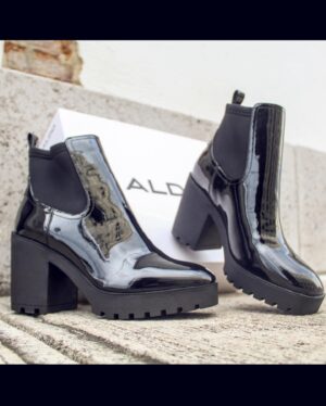 Kenya Michaels Instagram - I’m obsessed with this urban look and my new patent leather CHETTA boots.  The lug sole and square toe are giving me everything!!

Get yours by my personal link on Bio

#aldoshoes #aldoambassador #myaldostyle #ad #falloutfit #boots #ankleboots #bootseason @aldo_shoes