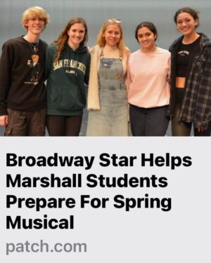 Kerry Butler Instagram - I am LOVING getting to travel around the country teaching workshops on different shows I have been in.  This one was Xanadu!  I almost teared up from all the wonderful memories.  It was their first day of rehearsals and the cast was SO INCREDIBLE!  Thank you for having me!  #broadway #masterclass #theater #xanadu #marshallhighschool If you are interested in having me come to your school leave a message at www.kerrybutlercoach.com