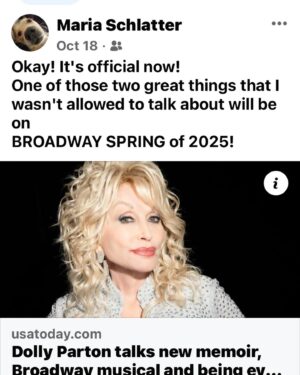 Kerry Butler Instagram - Sooo… I had the immense honor of playing Dolly Parton in the musical reading of her life!  My friend @mariasschlatter asked me if I would be in a private reading for Dolly!  At first I doubted that I could do it, she is so specific.  But I followed my own advice and said yes, and did a deep dive into all things Dolly!  Her music is obviously incredible, but beyond that she is such an amazing  person.  The things she has accomplished on and off stage- many things you don’t even hear about!  What a role model!!! Who knows what happens with these readings that I do- this one didn’t even have a director yet.  One year I was the lead in 5 new musical readings, I was replaced in all of them- and Xanadu(which I was nominated for a Tony) came back to me!  My eye isn’t on the prize, it’s on stretching and growing as an artist, and planting the seeds for a career.  Ps- The show is REALLY great!!!! #broadway #musicaltheatre #broadwaymusicals #dollyparton #fyp