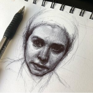Kestie Morassi Instagram - Sketches from @kyletorneyart 🔲
