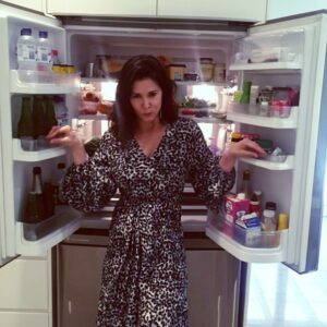 Kestie Morassi Instagram - Funny how many people thought I was actually getting married due to a recent post. Goes to show how many people read captions. What was even more interesting was the amount of people who genuinely congratulated me for what was actually going on. Thanks legends. 
So anyway here is a photo of me hanging out in the fridge on the 25th December Day due to hot flashes. 
Love from Me, Myself and Mwa #fridgemagnet