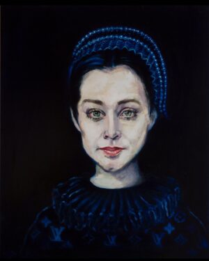 Kestie Morassi Instagram - Come see @deesmartart and I, as one of her humble subjects, in her first solo exhibition @nandahobbs Thursday 21st November 6-8pm

#tinderfortudors 
Sitting for you is a dream Queen Dee!
Can’t wait to see this in the flesh....
So glad I didn’t peek ;)