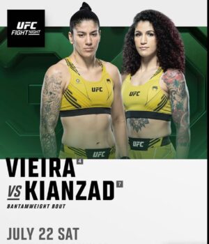 Ketlen Vieira Instagram - Cada dia mais perto 👊🏼 

Vieira vs. Kianzad dia 22 de julho no UFC FIGHT NIGHT! 

Deus está ao meu lado, vamos juntos conquistar mais essa vitória 🙏🏻

Closer every day 👊🏼

Vieira vs. Kianzad on July 22 at UFC FIGHT NIGHT!

God is by my side, let's conquer this victory together 🙏🏻

#ufcfightnight #ketlenvieira #ufcfightgirls #feinabalavel