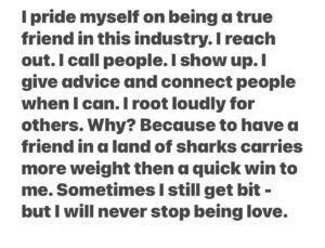 Kiami Davael Instagram - Was sent this by a good friend of mine & just wanted to leave this here. I can relate heavily because I too pride myself on being this way - not only industry related but life in general. And if you REALLY know me, you know it’s factual. You say you’re down for someone? Be there. Show up. Hold yourself accountable & be reliable for those you love. Don’t just talk about it, be about it. Don’t make excuses, make effort. No, not saying allow yourself to be taken advantage of. But I am saying that when you move genuinely with a honest heart, with no expectations but the same in return - you win ☺️ #HappySunday ❤️