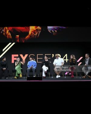 Kiawentiio Instagram - thank you for having us #fyseenetflix !!
it was a pleasure meeting yall 🫶

Look #1
Styled by @tierraalysia
Wearing @vividusrunway
Earrings: @xootsk 
Shoes @buffaloshoes
MUA @jasminws 
Hair by @tishaannthimpson

Look #2
Wearing @josh_tafoya_ 
Earrings: @coppercanoewoman 
Boots: @windsorsmith 
MUA @jasminws
Hair by @tishaannthompson