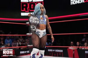Kiera Hogan Instagram - Tonight on @ringofhonor I’m walking out the NEW ROH women’s champion, @athenapalmer_fg take a look at your future cuz the hottest flame plays no games and that’s on periodt #ROH #TheHottestFlame #rohwomenschampion