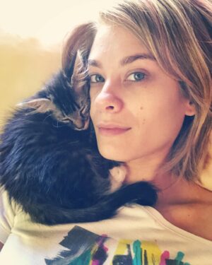 Kim Matula Instagram - Foster kitten face nap #bestfriendsanimalsociety