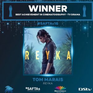 Kim Suzanne Engelbrecht Instagram - Yay!!! @saftassa !!! Thank you to everyone who put their time, belief and effort into REYKA . I am so privileged to part of this . Firstly a special thanks to our phenomenal cast . Our Directing team @zee._.ntuli and @catcooke ❤️. Our series creator and writer @rohan.dickson ❤️ . Our DOP @tommarais ❤️ congratulations on your awards ! Team Reyka !!! ❤️ @mnettv @fremantle @serena.c.cullen @quizzical_pictures  @saftassa ❤️ @realconcerts #SouthAfricanFimAndTelevisionAwards2022 #saftas #2022