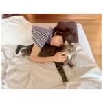 Kim Hee-ae Instagram - . 요즘 근황 -> 춘식이 엄마 😺 평화로운 제주에서의 일상을 가득 채워주는 우리 집 냥이에요 😻😽 춘식이가 단잠을 깨워도 그저 사랑스러운 집사의 삶 🤍 #김희애 #KIMHEEAE #냥집사 #춘식이는 #이불정리면제 #귀여우니까 @yg_stage