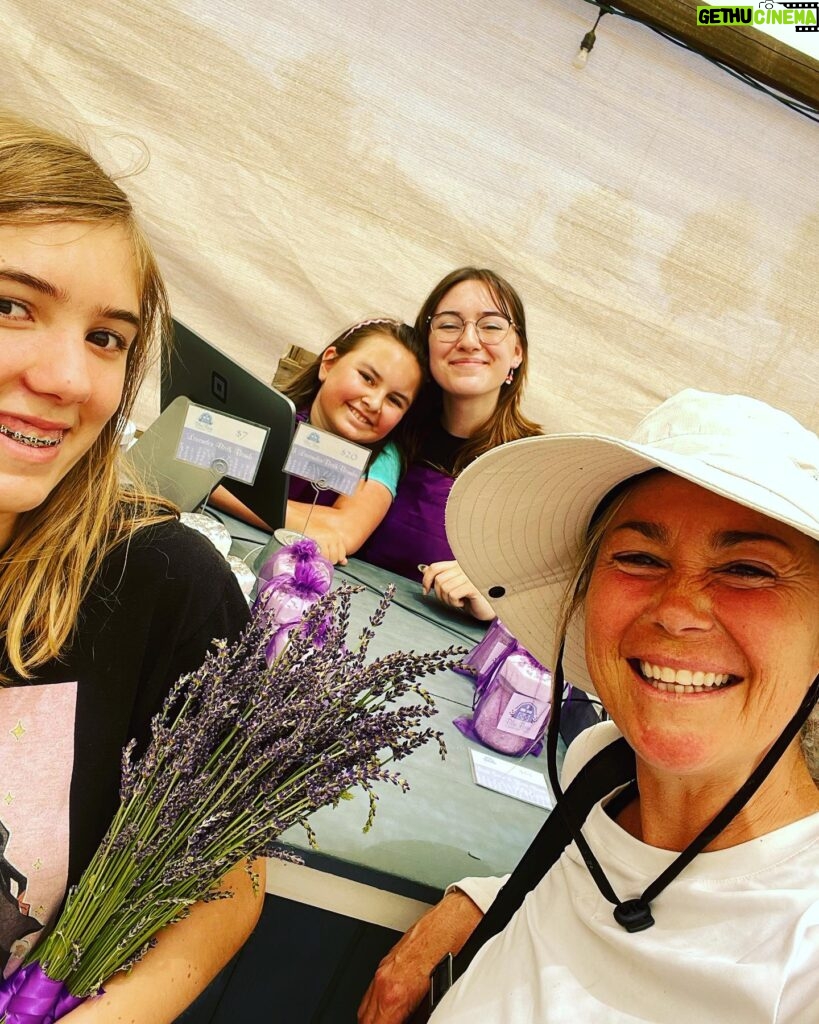 Kim Rhodes Instagram - Lavender picking. As you do.