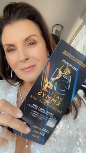 Kimberlin Brown Instagram - The stages of getting ready for the #51stdaytimeemmys televised on @cbstv #hairstylist @itsalexisreyes #makeupartist @dannidoeslife #styling @ginasboutiqueoc #jewelry by @charlielapson  #skincare by @imagespa.md  It takes an army!!
So #thankful for my #team  #emmyawards #emmys #fashion #beauty