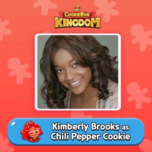 Kimberly Brooks Instagram - Look out for me as Chili Pepper Cookie in Cookie Run: Kingdom! English dub game update coming October 4th! #cookierunkingdom