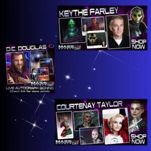 Kimberly Brooks Instagram - ⏰ @masseffect Cast Reunion Time ✨ Where my Mass Effect fans at?!😈

🚀 In Honor Of N7 Day,

We’re having a cast reunion panel on Jennifer Hale’s YouTube channel > Sunday Nov 12th @ 1pm PST⚡️

🎉Join @mr.markmeer @courtenaytaylorla @wsalyers @raphaelsbarge @keythefarley @mrdcdouglas @alixwiltonregan @missalihillis @ash.sroka @jhalegram 
 
I’ll be signing autographed prints for you guys via @streamily.live directly after the panel on my Instagram @2pm 🦋

To get an autograph from me or my cast mates visit the link in my bio! ✨

#masseffect #N7Day #masseffectreunion #panel #masseffectcast #voiceactor #voiceactors #cast #signing