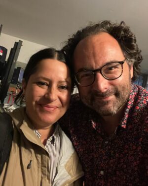 Kimberly McCullough Instagram - Me and the extraordinary Eli Gonda (director of ep 2,3,4) on the set of NEON now streaming on @netflix The passing of the torch moment from one Director to the next on episodic TV can be awkward. When you have someone as generous and kind as Eli, it makes it all so easy.