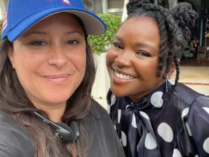 Kimberly McCullough Instagram - BTW dump of NEON! All episodes streaming now on @netflix Looking at these photos, I’m reminded of how much I miss being on set, collaborating with brilliant writers who make me laugh, watching a scene unfold on the monitors after all that prepping, celebrating with an actor when they feel good about a scene, the DP making my visual ideas better, shooting a TV show and looking around and seeing brown people in front of and behind the camera… NEON was a special experience. The industry went on strike shortly after we wrapped the series and now to think all of these people on this cast and crew who I had a blast making something with have been out of work for so long makes it bitter sweet. The actors are still on strike and therefore cannot promote this new series. I will tag them here. You can support them by watching the show and telling your friends about it. In the meantime I am standing in solidarity with the SAG-AFTRA union (a union I was a member of for over 35 years)! Now, watch this awesome show! #raggaeton #daddyyankee