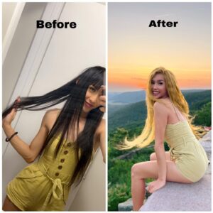 Kimmy Couture Instagram - I just wanna cry 😭 I never thought I’d ever see the day of me feeling and looking healthier and happier. Only 1 month on my new hormones and I can already see the difference. like look at my armsssss 🥹🥹 I finally gained weight, thank god!!