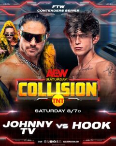 Kira Magnin-Forster Instagram - Tomorrow night on @AEW Collision Hook gets cooked by the ratings King & Queen 😈😈 @thetayavalkyrie @730hook