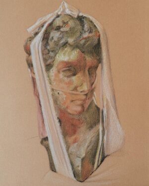 Kirsten Ramsay Instagram - You may recognise this image from my feed?

After posting I was contacted by Suman @87skart an artist and Qest scholar @qestcraft who I recently met at a Qest event at @vamuseum 

Suman contacted me and asked if she could use the image for some sketches …. and today I received this lovely pastel picture.

It is interesting to view the items that we work on in a completely different way and from a different view point.
 
Thank you Suman 🙏

Art work available to buy from @87skart 

#ceramic #ceramics #teracotta #sculpture 
#sculptures #conservation #ceramicconservation 
#repair #restore #conservatorsofinstagram 
#pastel #art #artistsoninstagram #portrait 
#portraits #portraiture #qest #qestscholars
#davidshead #david #kirstenramsay