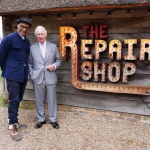 Kirsten Ramsay Instagram - A Repair Shop Special!

See the former Prince of Wales now King Charles lll on Wednesday 26th October @ 8pm on BBC1 

A very special episode, we hope that you will watch it ..

@satindernk 
@therepairshoptv @dumfrieshouse @clarencehouse @bbcone 
@buckinghampalaceroyal 
@heritagecrafts 
#conservation #restoration #therepairshop