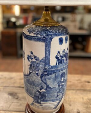 Kirsten Ramsay Instagram - This beautiful Chinese vase arrived in The Repair Shop with a long history. 

Having been made into a lamp base many years before, it had sat alongside Kate’s Dad’s chair throughout her childhood, until an unfortunate accident with a skipping rope smashed it into pieces.

The lamp was repaired and after the death of her father it served as a reminder of happy times.

Kate kindly entrusted me to take the old restoration apart and to try and give the lamp a new lease of life.

This was such a beautiful piece to work on, not just the blue and white decoration but the feel of the glaze on the surface was a pleasure to handle, a testament to the quality of the original maker.
 
The vase responded well to treatment and I was able to dismantle the old repair and clean away the previous adhesive and fill material with good results.

The finished piece was bonded using conservation grade adhesive a colour fill technique and a small amount of retouching.

There is s real satisfaction in knowing that this vase can now be used and enjoyed for many more years to come.

Catch up on @bbciplayer 

@therepairshoptv #therepairshop #repair 
#restoration #conservation #chineseceramics 
#porcelain #conservatorsofinstagram #bbc 
#retouching #glazedceramics #blueandwhite 
#lampbase #kirstenramsay