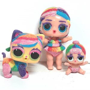 Kirsten Storms Instagram - In case you missed my stories last weekend, Harper and I painted some LOL Dolls that she had duplicates of. It’s a fun craft to do with your little one (or keep them entertained) and gives new life to the extra dolls that sit at the bottom of the bin. And I had just as much fun as she did painting these. Photos 2 & 3 are inspo pics I saved from Pinterest. Tip: Teeny tiny paint brushes work best and its best to top coat your work with a finish or Modge Podge.