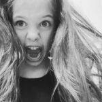 Kirsten Storms Instagram - This is a great representation of how I feel in the morning getting Harper ready and out the door for school. Who else understands this vibe? (This is also pretty close to what my hair looks like at school drop off) And for the love of God, if you have unicorn children who wake up with their teeth already brushed, plz don’t comment. ❤️