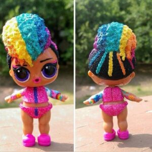 Kirsten Storms Instagram - In case you missed my stories last weekend, Harper and I painted some LOL Dolls that she had duplicates of. It’s a fun craft to do with your little one (or keep them entertained) and gives new life to the extra dolls that sit at the bottom of the bin. And I had just as much fun as she did painting these. Photos 2 & 3 are inspo pics I saved from Pinterest. Tip: Teeny tiny paint brushes work best and its best to top coat your work with a finish or Modge Podge.