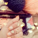 Kirsten Storms Instagram - Crocheting something for Harper while sipping my morning coffee (lie. the 1st cup I chug. The 2nd I sip) and admiring the summer nails @nails.qvtr.winston bestowed upon me yesterday. 🥰 I think he was shocked when I asked for orange. My rings are by my new favorite accessory brand @oomiay. If you love dainty jewelry that’s reasonably priced, you might want to check them out. Definitely sign up for the texts - they send out really good discounts. 🧡 Hope everyone is having a fun summer 🧡 *This is not an ad. It’s just what I’m currently looking at*