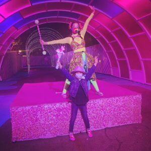 Kirsten Storms Instagram - Harps and I had a great time at @ride.sugar.rush tonight. My favorite part (besides her outfit) was how much she enjoyed taking pictures of all the cool candy art displays. There was a ballerina in an ice cream set and she did some pretty ballet moves when she saw Harper taking pictures. It was the cuuuuutest.