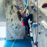 Kirsten Storms Instagram - I told Harper that she looked like a little lizard 🦎 at @boulderdashclimbing yesterday. Some of the walls she raced up, some of them took a bit more time to accomplish, but she refused to give up. On her last climb, I could see her little limbs shaking, as she tried to hang on to a peg that was the size of a floss container. I’m constantly in awe of her enthusiasm and the joy she finds in things that challenge her. She would tell you that she does NOT find joy in being challenged, but the last photo in this bunch I snapped as she collapsed to the ground after 90 mins of climbing. Pretty sure that is a happy kid - with kind of ridiculous biceps. Deliriously exhausted, but happy…and hopefully proud of herself. Because I sure-as-shit am proud of her. ❤️ PS. Anyone else here ever look at their kid(s) and think “God, I wish they could gift me 10% of their energy next Mother’s Day. I’d never need coffee again…”?