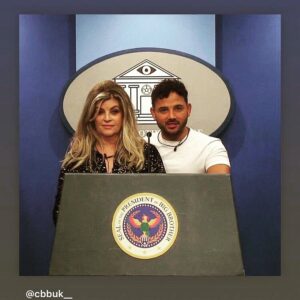 Kirstie Alley Instagram - With Power Comes Great Responsibility..... #celebritybigbrother #bbuk #cbbuk #president #vicepresident #launchnight #bigbrother #uk #usa #kirstie #kirstiealley #ryanthomas #eyeofthestorm