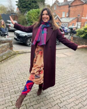 Kirstie Allsopp Instagram - Phil took a picture of me in my new boots being debuted in Wolverhampton, we’re making @loveitorlistituk. I nearly came a cropper, ‘cos I’m not sure these boots were made for walking. 😜 @philspencertv