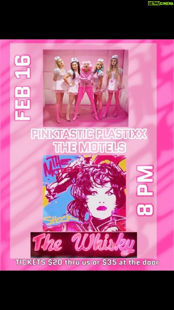 Kitten Kay Sera Instagram - Next Friday @pinktasticplastixx take the stage at @thewhiskyagogo with the iconic 1980s band THE MOTELS! We are so exxcited! We go on at 8pm sharp .. discounted tickets available thru us for $20 or you can get them at the door for $35.00!! We have some other big news 🗞️ we will be celebrating **that evening with fans and photo ops, and giveaways for our new music video Release of kinda crazy.!!! Directed by @hausofremus & on AD @noah.p.toaso 💗🎥 this song was written by @_kelly_kidd_ & recorded at @thefunkyoven with @wes.styles 💗 we want to see yall there! This is a big show for us & we so appreciate your support!! @bigsugarbakeshop is making us something special !! 💗 🧁 📷 by @donadkinsphoto