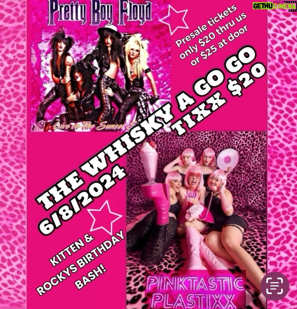 Kitten Kay Sera Instagram - If you would have told me 3 years ago that I would have a killer all girl band @pinktasticplastixx doing pop punk and we would be performing at the most famous club in LA I don’t think I would have believed ya!!!!! Celebrate your dreams and accomplishments!!!!!!!! 💗💫💗💫 Everyone is asking what I’m doing for my birthday and this biggest birthday bash will happen at @thewhiskyagogo 💗 please come show your support on SATURDAY June 8th !! My band @pinktasticplastixx will go on at 8pm sharp !🎤💗 This whole band was a dream of mine and it came true so I hope to see you there!!!! 🥹 ha! 💗 Please buy tickets through us so that we can continue to do amazing shows like this with national acts @prettyboyfloydband ! $20 via Venmo! It’s $25 at the door 🚪 #pinktasticplastixx #allgirlband 📷Photo by @sofinchphotography