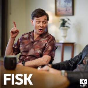 Kitty Flanagan Instagram - Look who plays a starring role in Fisk tonight - it’s “Artie” - aka my very own Henry Doodlebug Flanagan! 
But wait there’s more. You also get (swipe please) Shane Bourne! And (swipe again) OMG is that Gatesy from Tripod? Yes it is. Enjoy! 😻 #fisk @abctv