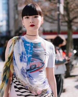 Kozue Akimoto Instagram - 🌙
#pfw #marineserre