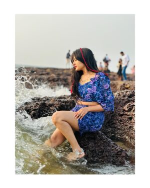 Krishnapriya K Nair Instagram - Stay trippie lil happie🌈🥳

#goadiaries #beach #beachlife #sealife #happyvibes #goabeach