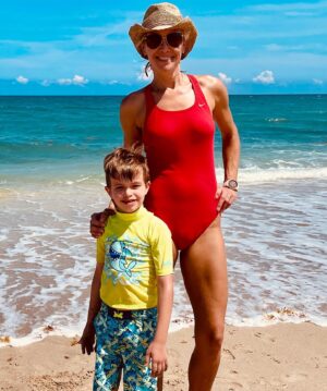 Kristanna Loken Instagram - Beach day with my boy & an ocean swim = bliss❣️#beach #son #ocean #swim #openocean #openwater