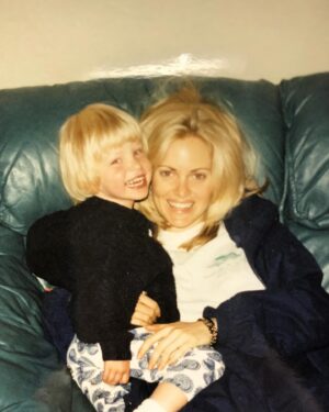 Kristin Bauer Instagram - 1996. My beloved niece and me. We were both awfully young! Life is a trip man. On the one hand we are the same and on the other almost nothing about us is the same. Constant change that is visible and invisible. Thank God I didn’t know how life would unfold, the good and the bad, I would not have known how to handle either beforehand. So much love and loss for us both. This is the kind of photo that makes me reflect. So happy Annie is in my life. #love #aunt #niece