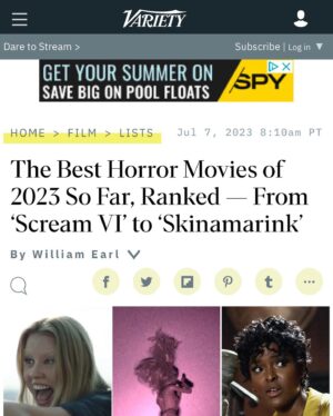 Kristina Klebe Instagram - 🌟 Honored and thrilled to share some incredible news with all of you! 🎉 Brooklyn 45, directed by the awesome @tedgeoghegan has been selected as one of Variety's top horror movies of 2023 so far (sandwiched as #5 between Scream VI and Evil Dead Rise!🙀) 🎥✨ It's an absolute dream come true to be a part of such an amazing project.  I'm truly honored and grateful for Variety’s particular recognition of my performance. "Anne Ramsey and Kristina Klebe are particularly impactful as women trying to figure out how to escape their predicament," Variety says. Thank you to the incredible cast, crew, and all of you for your support. Stay tuned for more exciting updates! 🎥✨ Watch it on @shudder or @amc  today! #Brooklyn45 #VarietyTopMovies #Grateful #Honored #horror #horrormovies #shudder #horrorfans