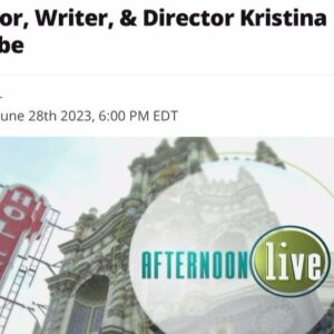 Kristina Klebe Instagram - I did a thing! I was live on a talk show! Portland did you catch a glimpse of me 😝 scroll to see a bit of the interview (I will post the whole thing on reels!) and if you haven’t seen BROOKLYN 45 yet, it’s streaming now! We were voted top 25 films of 2023 so far! I’m so proud of our film- please watch it! Thank you @afternoonlivek2 for having me! And Mia @teamportrait for organizing! #horrorgenre #horrormovies #film #fun #talkshows #horror #supernatural #drama #periodpiece #ww2 #actor #director #writer #lovewhatido #horrorfansofinstagram #shudder #brooklyn45 #brooklyn45film #portlandtattoo