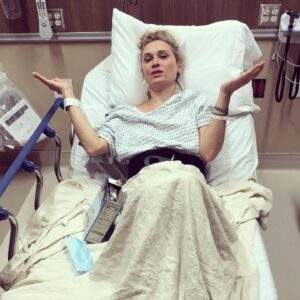Kristina Klebe Instagram - 1 year ago today I broke my back… I didn’t talk about it much- if at all. And def not on social media. But today I’m celebrating my new birthday… Sept 2nd. The day I didn’t die. I spent the majority of this past year in pain, trying to get my life and mostly my health back on track… it’s an uphill battle- but every hill has its valley right? In this case I’ll happily slide down the hill into the valley 😂 Life is weird. And even weirder when your boyfriend has to wax your legs 😂 #brokenback #luck #reiki #energy #horsebackriding #holdontight