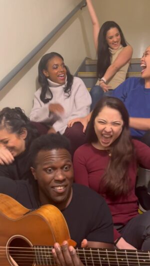 Krysta Rodriguez Instagram - 💥SondheimStairwellSessions💥
NO SCRUBS/ INTO THE WOODS
What y’all know about a TLC & #Sondheim collab?😆 these @intothewoodsbroadway ladies brought it! 
@krysta_rod 
@brookeishibashi 
@tanika_renee_gibson 
@dianicaphelan 
Beatbox- @delphiborich 
-
-
-

#sondheimStairwellSessions #tlc #noscrubs #acousticcover #broadway #randb #2000smusic