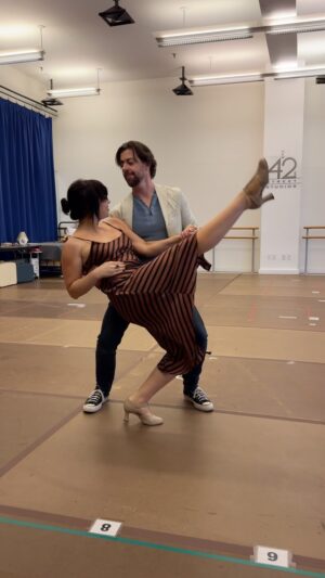 Krysta Rodriguez Instagram - In rehearsal: @krysta_rod and Christian Borle perform “Rosie” for @kennedycenter’s upcoming production of Bye, Bye Birdie.