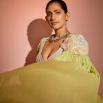 Kubbra Sait Instagram - “Pretty in Pink Pistachio: Serving looks with sass and a side of slick back chic!” You’re welcome!😇 #KubbraSait @anupellakuru @anupellakuruofficial @curiocottagejewelry @thefirstclik @manoloblahnik @manojchavan61 @natashamoorcosmetics #Hot #Sexy #Love #Life #Like #Happiness #India #Actor #Bollywood #Joy