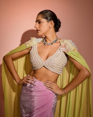 Kubbra Sait Instagram - “Pretty in Pink Pistachio: Serving looks with sass and a side of slick back chic!”

You’re welcome!😇 

#KubbraSait
@anupellakuru @anupellakuruofficial 
@curiocottagejewelry @thefirstclik @manoloblahnik @manojchavan61 @natashamoorcosmetics 

#Hot #Sexy #Love #Life #Like #Happiness #India #Actor #Bollywood #Joy